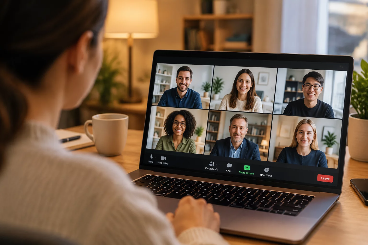 Remote participant screen